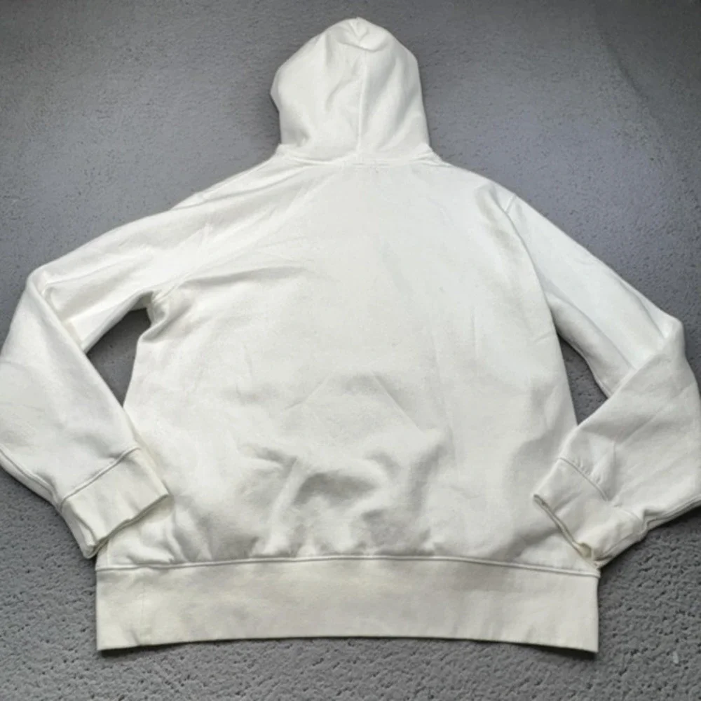 Polo Ralph Lauren Hoodie Mens Large White Pullover Preppy Bear Robe‎ Academic